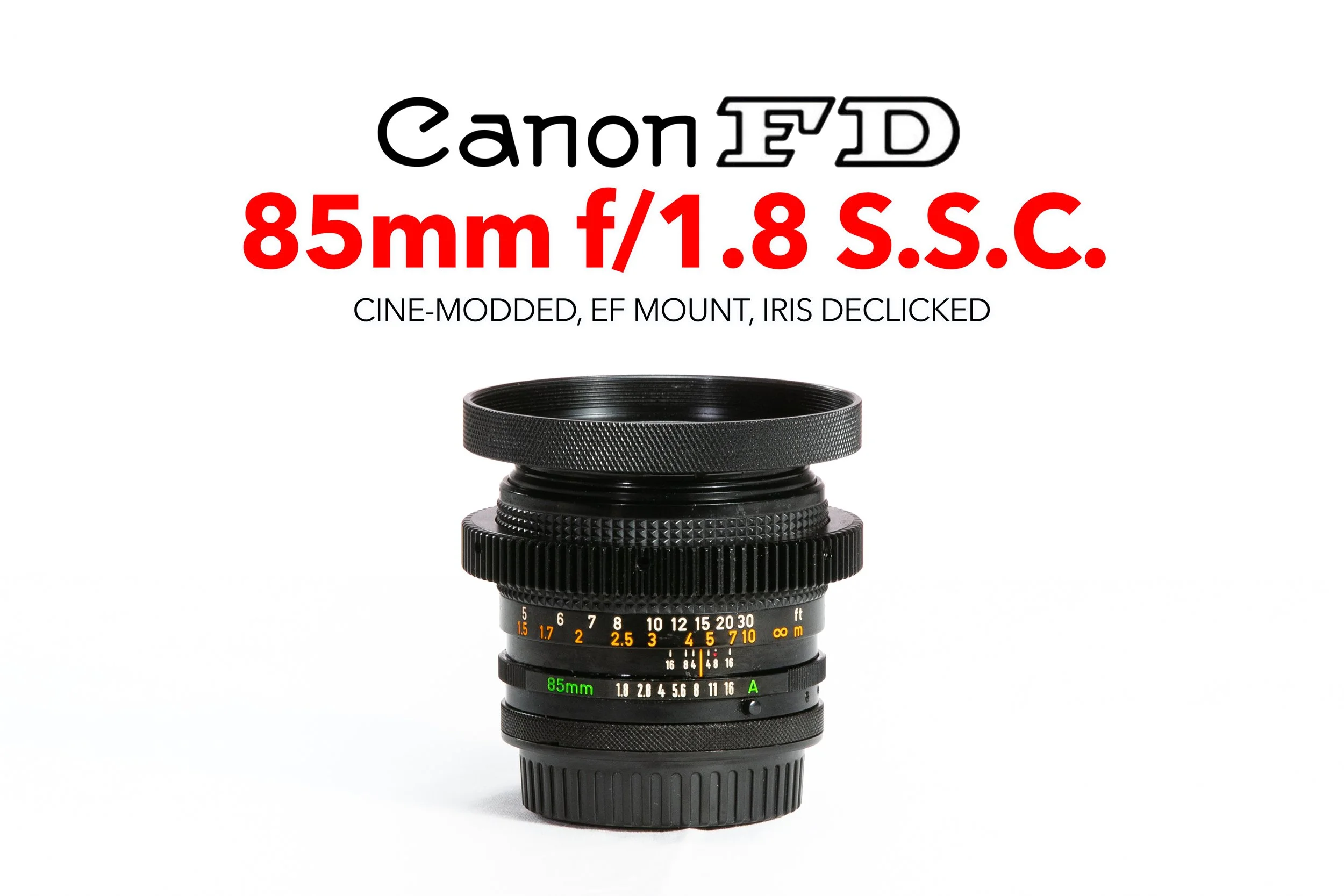 Canon FD 85mm f/1.8 S.S.C. (EF Mount) — Twelve Spies Rentals